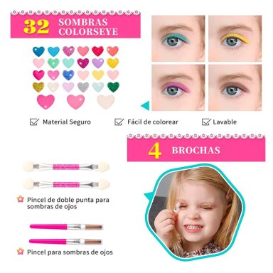 JUEGO MAQUILLAJE SET UNICORNIO PARA NIÑOS - 4