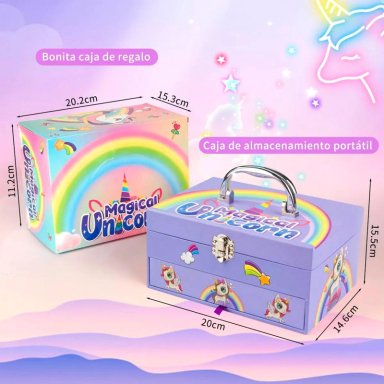JUEGO MAQUILLAJE SET UNICORNIO PARA NIÑOS - 5