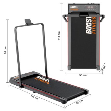 TROTADORA BOOST FITNESS  LED 2.0HP 10KM/HR F7 3007 - 8