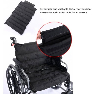 SILLA DE RUEDAS BARIATRICA 55 CM REFORZADA - NEGRO - 5