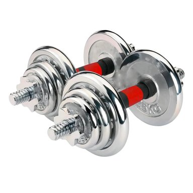 SET DE MANCUERNAS CROMADAS AJUSTABLES 20 KG MALETIN COLOR CROMADO BOOST FITNESS - 3