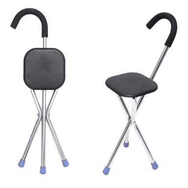 BASTON CON ASIENTO PLEGABLE ORTOPE DICO - PLATEADO - 1