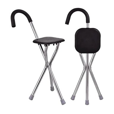 BASTON CON ASIENTO PLEGABLE ORTOPE DICO - PLATEADO - 6