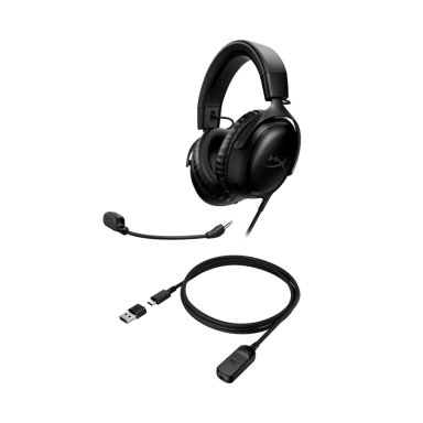 AUDÍFONOS HYPERX CLOUD III BLACK - USB-C - USB-A Y 3,5MM - 3