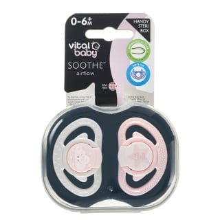 CHUPETES VITAL BABY AIRFLOW 0-6 MESES TRANSPARENTE - 1