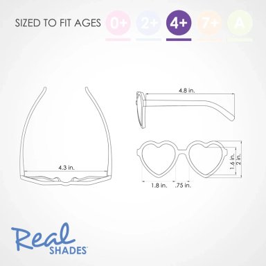 LENTES SOL REAL SHADES NIÑOS CORAZONES 4+ ROSADO - 3