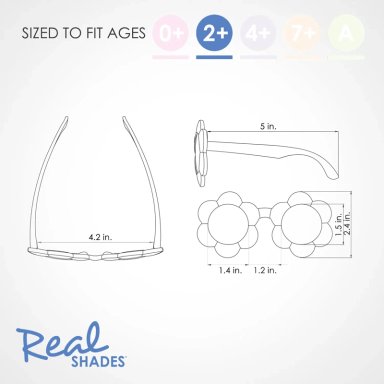 LENTES SOL REAL SHADES NIÑOS FLORES 2+ FUCSIA - 3