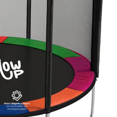 CAMA ELÁSTICA 12FT 3,66 MTS GLOWUP + MALLA Y ESCALERA - 10