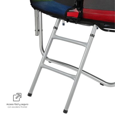 CAMA ELÁSTICA 12FT 3,66 MTS GLOWUP + MALLA Y ESCALERA - 11