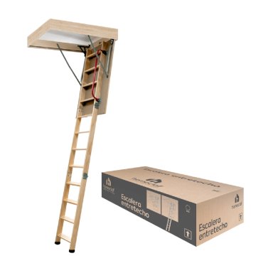 Escalera Ático de Madera Mansarda 70x120cm Homeclaf - 1