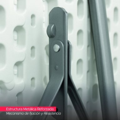 MESA PLEGABLE VINCENZI R1001 TIPO MALETA 1,80M BLANCA BLANCO - 5