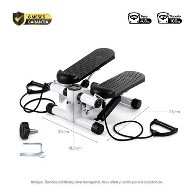 ELÍPTICA K-FIT R5952 CAPACIDAD 100 KG COMPACTA CON BANDAS - 2