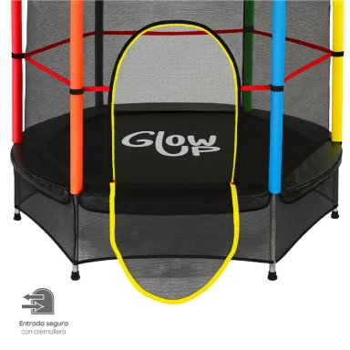 Cama Elástica GlowUp 1,40 x 1,60 mt 4,5 Ft Malla Seguridad Superior - 6