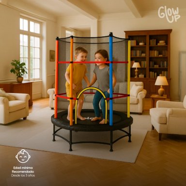 Cama Elástica GlowUp 1,40 x 1,60 mt 4,5 Ft Malla Seguridad Superior - 12