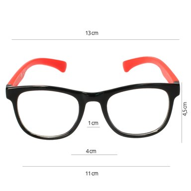 LENTES INFANTIL FILTRO LUZ AZUL BLACK RED - 2
