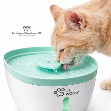 BEBEDERO PERROS GATOS PETWOOW FUENTE AGUA VERDE - 11