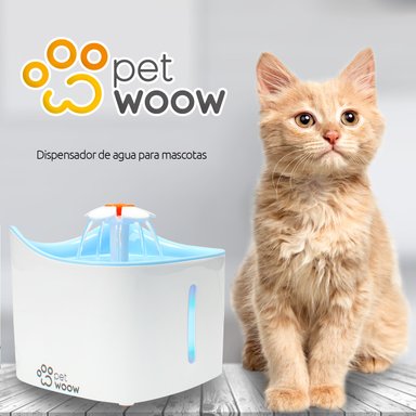 BEBEDERO PERROS GATOS PETWOOW FUENTE AGUA AZUL - 8