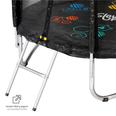 CAMA ELÁSTICA + MALLA Y ESCALERA 8FT 2,44 MTS EDICIÓN LTDA - 10