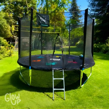 CAMA ELÁSTICA 10FT 3,05 MTS GLOWUP + MALLA Y ESCALERA EDICIÓN LTDA - 4