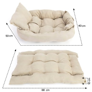 CAMA PERRO R6158 PETWOOW 68X50X40 BEIGE CLARO - 3