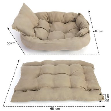 CAMA PERRO R6160 PETWOOW 68X50X40 BEIGE - 3