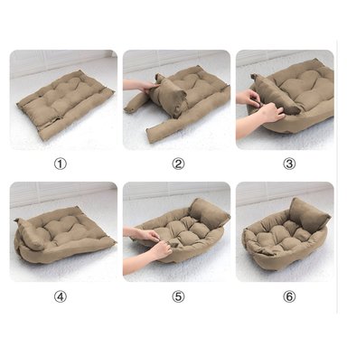 CAMA PERRO R6160 PETWOOW 68X50X40 BEIGE - 4