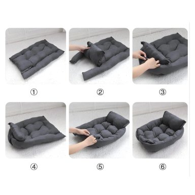 CAMA PERRO R6155 PETWOOW 68X50X40 GRIS - 4