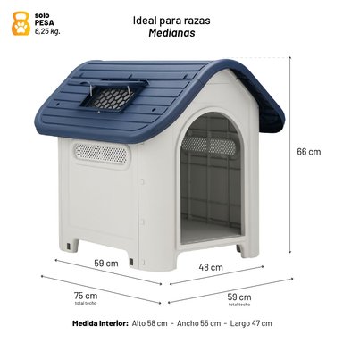 CASA PERROS GATOS PETWOOW 75X59X66 SKYLIGHT GRIS - 2
