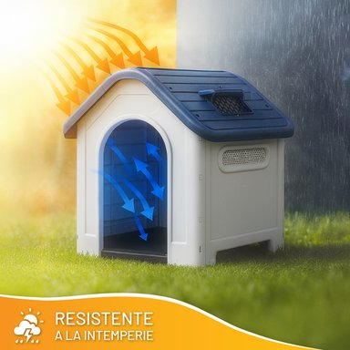 CASA PERROS GATOS PETWOOW 75X59X66 SKYLIGHT GRIS - 6