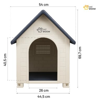 CASA PERROS GATOS 82X54X71 DUKE GRIS - 6