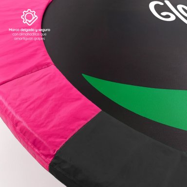 CAMA ELÁSTICA GLOWUP 2,44 MT 8FT EDICIÓN EXCLUSIVA P CON MALLA Y ESCALERA - 10