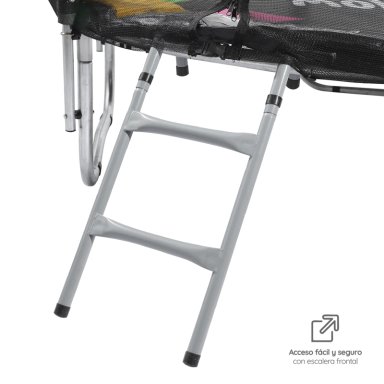 CAMA ELÁSTICA GLOWUP 2,44 MT 8FT EDICIÓN EXCLUSIVA P CON MALLA Y ESCALERA - 11