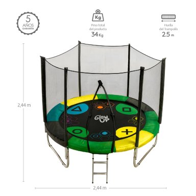 CAMA ELÁSTICA GLOWUP 2,44 MTS 8FT EDICIÓN EXCLUSIVA F - 4