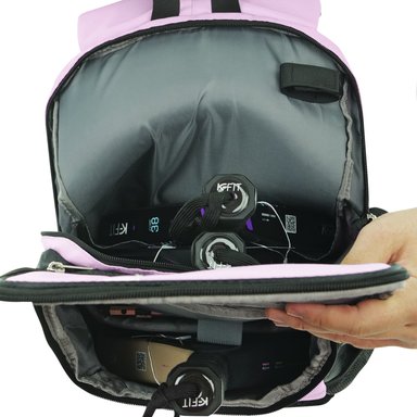 MOCHILA DE PADEL K-FIT R6314 PVC ROSADO HADA - 4