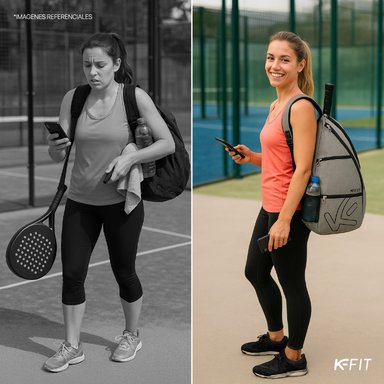 MOCHILA K-FIT R6321 GRIS BOLSO DE PADEL KANU - 3
