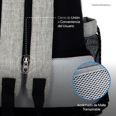 MOCHILA K-FIT R6321 GRIS BOLSO DE PADEL KANU - 11