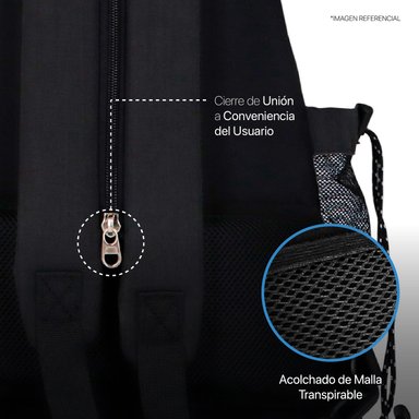 MOCHILA K-FIT R6322 NEGRO BOLSO DE PADEL KANU - 7