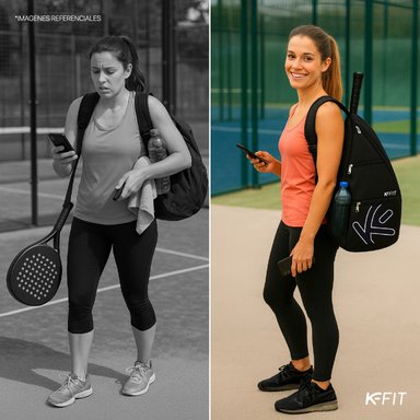MOCHILA K-FIT R6322 NEGRO BOLSO DE PADEL KANU - 9
