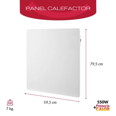 PACK 2 PANELES CALEFACTORES 550W BLANCO BFRESH - 3