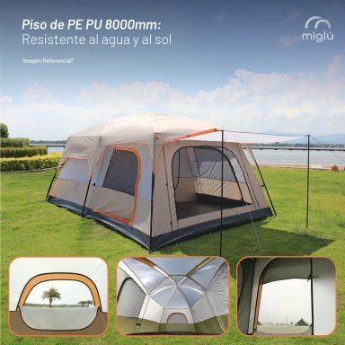 Carpa Camping Impermeable 6-8 Personas Miglú - 4
