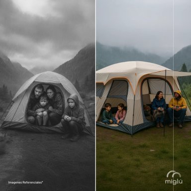 Carpa Camping Impermeable 6-8 Personas Miglú - 5