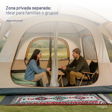 Carpa Camping Impermeable 6-8 Personas Miglú - 7