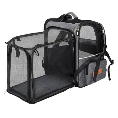 MOCHILA TRANSPORTADORA MASCOTAS PLEGABLE LUCY 42X64X32 PETWOOW - 1