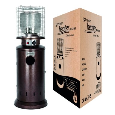 ESTUFA DE EXTERIOR A GAS DE 11KG COLOR BRONCE CON FUNDA BFRESH - 4