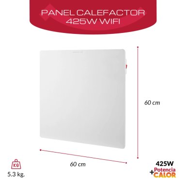 PANEL CALEFACTOR ELÉCTRICO 425W CON WIFI BFRESH - 6