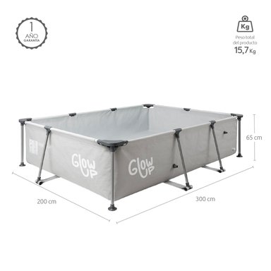 PISCINA ESTRUCTURAL GLOWUP 3700 L RECTANGULAR 2X3M - 2