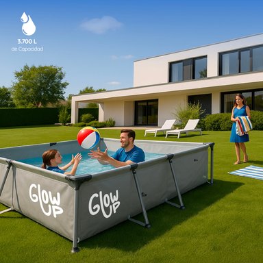 PISCINA ESTRUCTURAL GLOWUP 3700 L RECTANGULAR 2X3M - 4