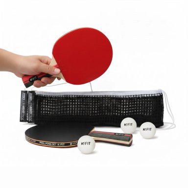SET PING PONG TENIS MESA 2 PALETA + 3 PELOTAS + MALLA RETRÁCTIL - 1