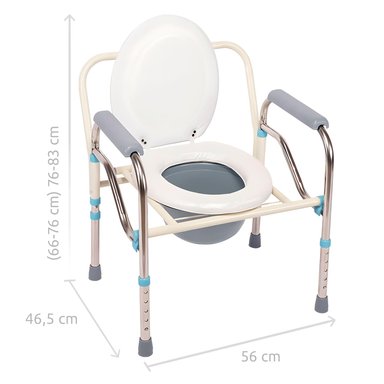 BAÑO INODORO WC PLEGABLE BARRA SILLA DUCHA DISCAPACITADO - 2