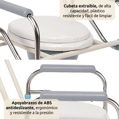 BAÑO INODORO WC PLEGABLE BARRA SILLA DUCHA DISCAPACITADO - 4